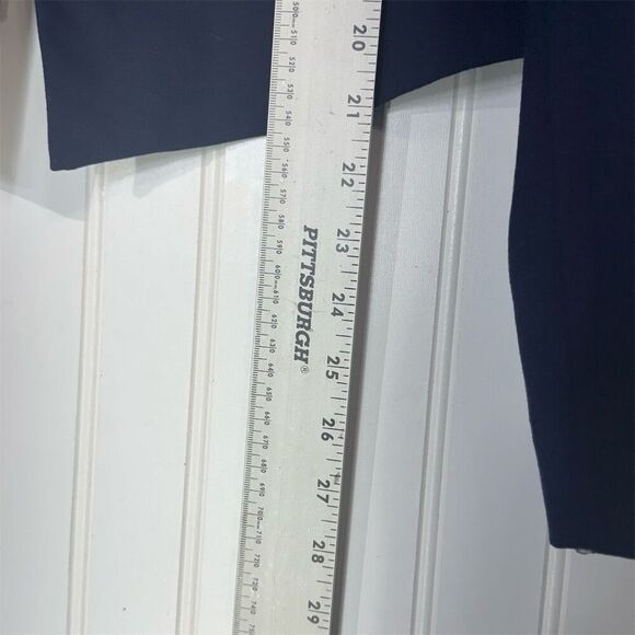 Laundry by Shelli Segal Navy Cropped Blazer Size 14 Stretch Workwear Minimalist - Picture 5 of 8